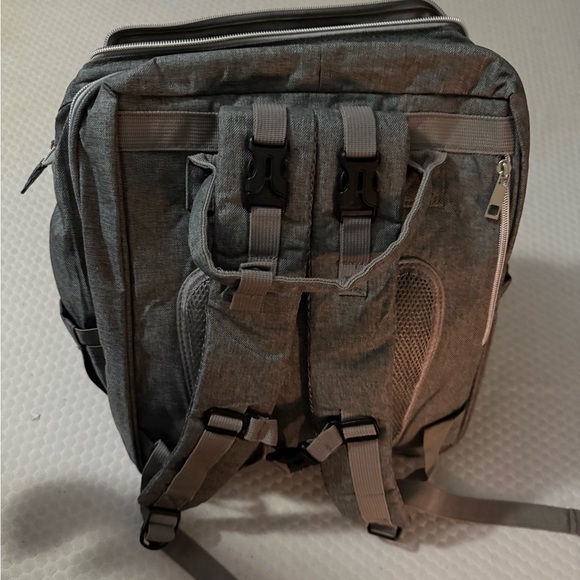 Grey Backpack Diaper Bag - Picture 2 of 2